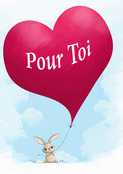 Un petit lapin et son coeur volant